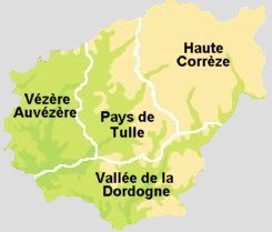 Régions de Corrèze